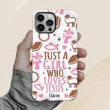 Just A Girl Who Loves Jesus - Personalized Christian Full Print Phone Case