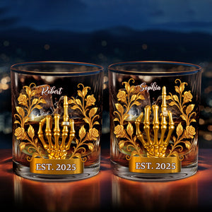 Wedding Couple - Personalized Couple Whiskey Glass