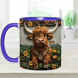 Cute Highland Cow - Personalized Highland Cow Accent Mug