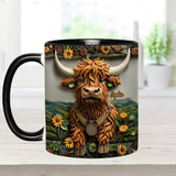 Cute Highland Cow - Personalized Highland Cow Accent Mug