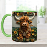 Cute Highland Cow - Personalized Highland Cow Accent Mug