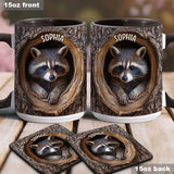 Adorable Raccoon - Personalized Raccoon Accent Mug