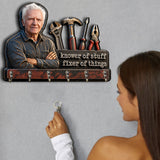 Father's Day Gift Idea - Personalized Father Custom Shaped Hanging Rack