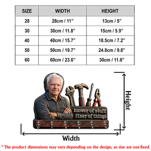 Father's Day Gift Idea - Personalized Father Custom Shaped Hanging Rack