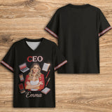 Custom Any Photo, Any Title - Personalized Colleague Fully Printed V-Neck T-Shirt