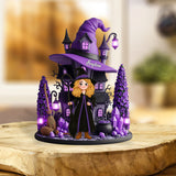 Witch House - Personalized Witch Custom Shaped Acrylic Plaque
