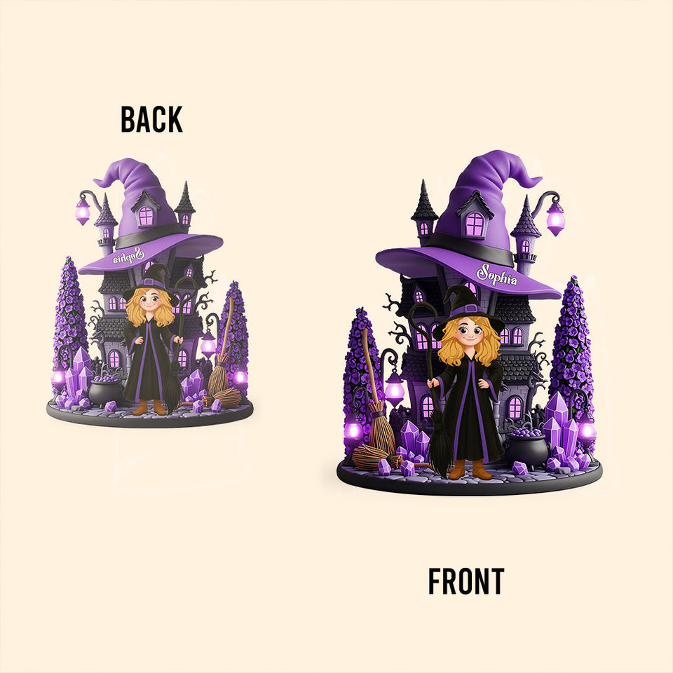 Witch House - Personalized Witch Custom Shaped Acrylic Plaque