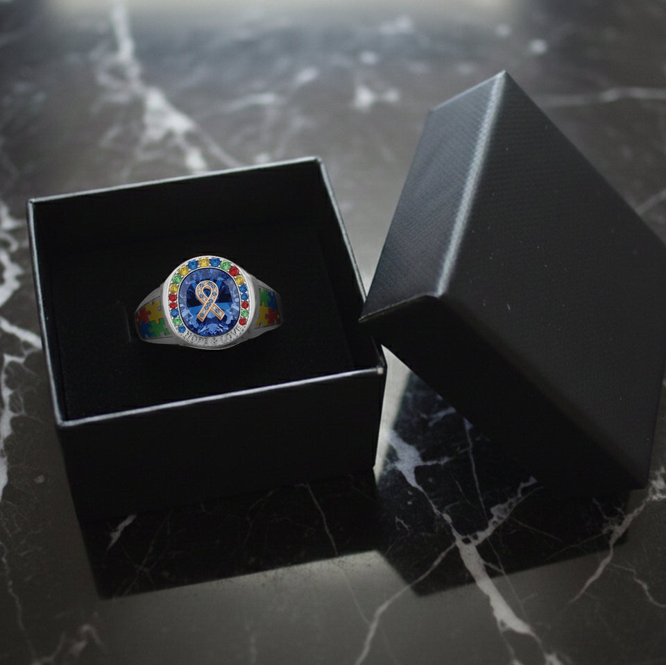 Everyone Communicates Differently - Personalized Autism Awareness Signet Ring