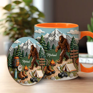 Adventure Awaits - Personalized Hiking Accent Mug & Coaster