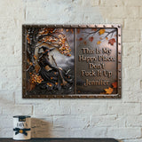 This Is My Happy Place - Personalized Witch 3D Printed Cut Metal Sign