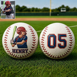 Any Photo Love Baseball - Personalized Baseball Multi-Sport Ball
