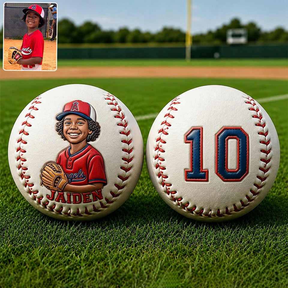 Any Photo Love Baseball - Personalized Baseball Multi-Sport Ball