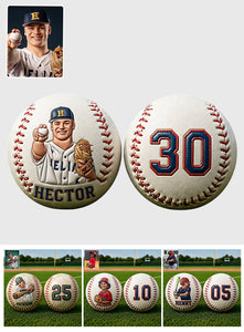 Any Photo Love Baseball - Personalized Baseball Multi-Sport Ball