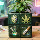 Green Magic Leaf - Personalized Weed Custom Shape Acrylic Flower Vase