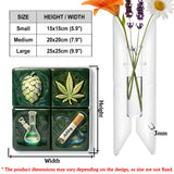 Green Magic Leaf - Personalized Weed Custom Shape Acrylic Flower Vase