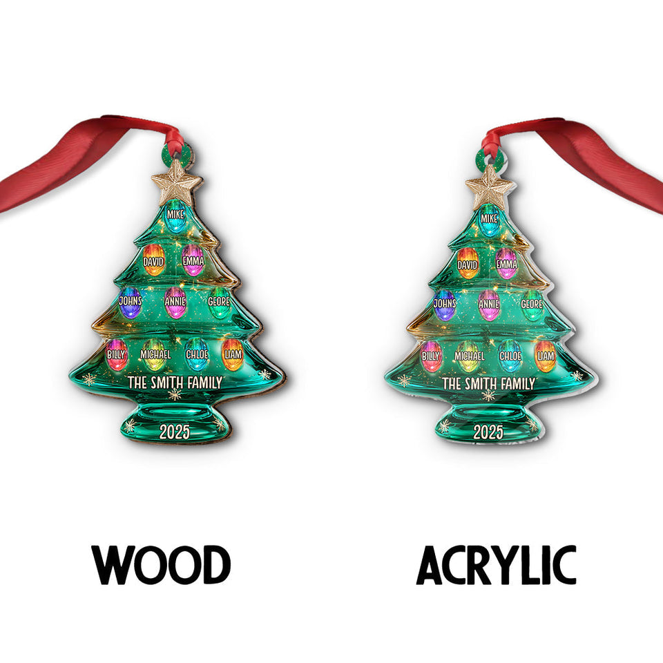Merry Christmas - Personalized Family Ornament