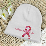 Bonnet brodé pour la sensibilisation au cancer du sein - Bonnet brodé personnalisé pour la sensibilisation au cancer du sein