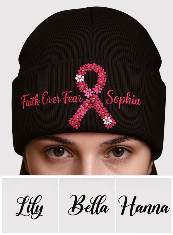 Bonnet brodé pour la sensibilisation au cancer du sein - Bonnet brodé personnalisé pour la sensibilisation au cancer du sein