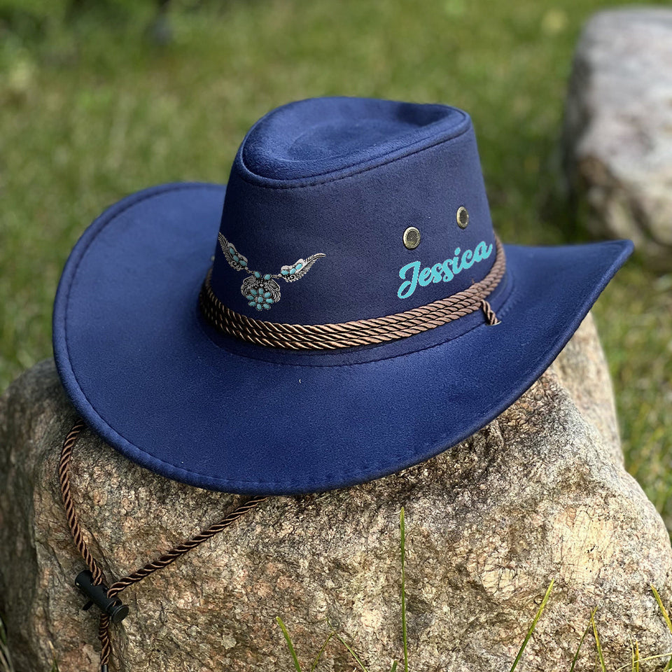 Cowgirl Stay Wild - Personalized Cowgirl Wide Brim Cowboy Hat