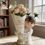 Flower Bouquet Vase - Perfect Mother's Day Gift - Personalized Kid Acrylic Flower Vase