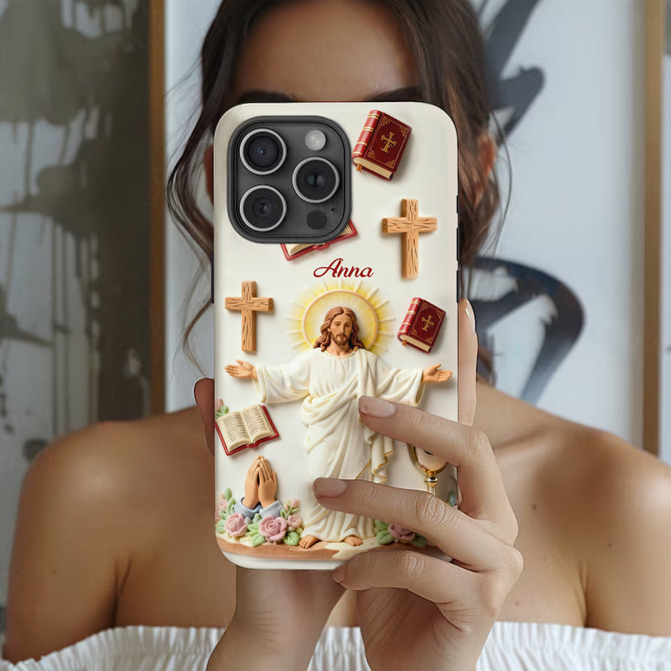 Faith Over Fear - Personalized Christian Full Print Phone Case