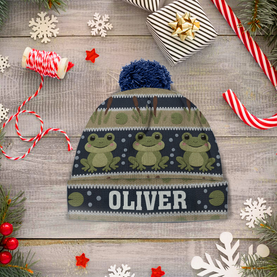 Love Frog - Personalized Frog Beanie Hat