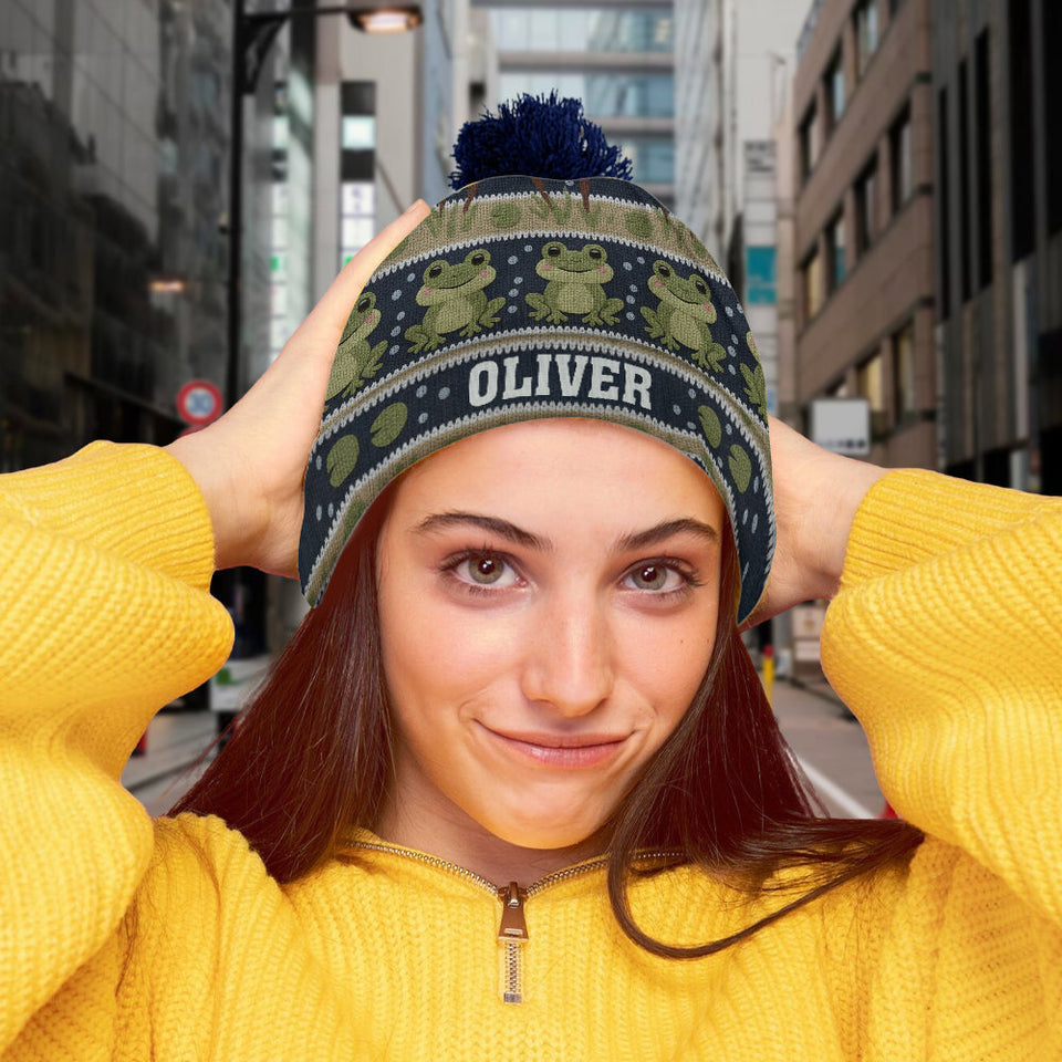 Love Frog - Personalized Frog Beanie Hat