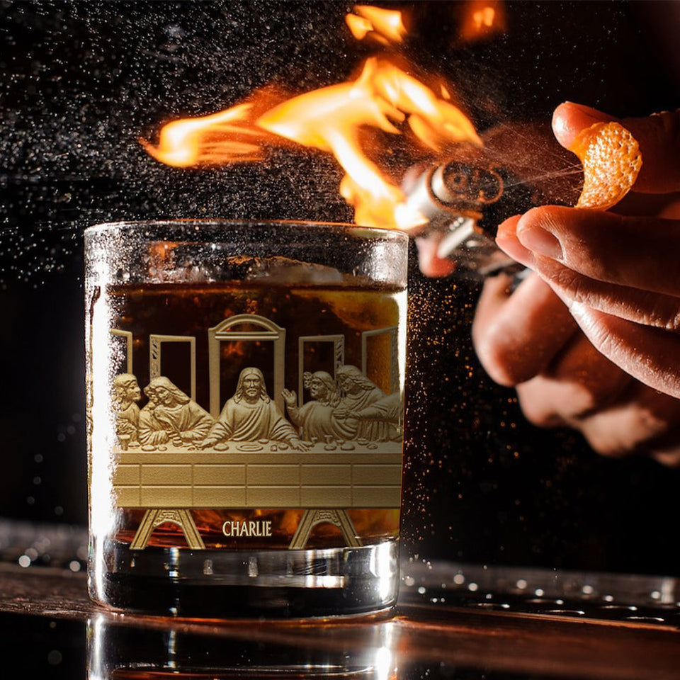 The Last Supper - Personalized Christian Whiskey Glass