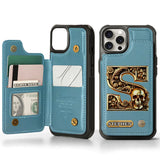 Skull Name Initial Letter - Personalized Skull Wallet Phone Case