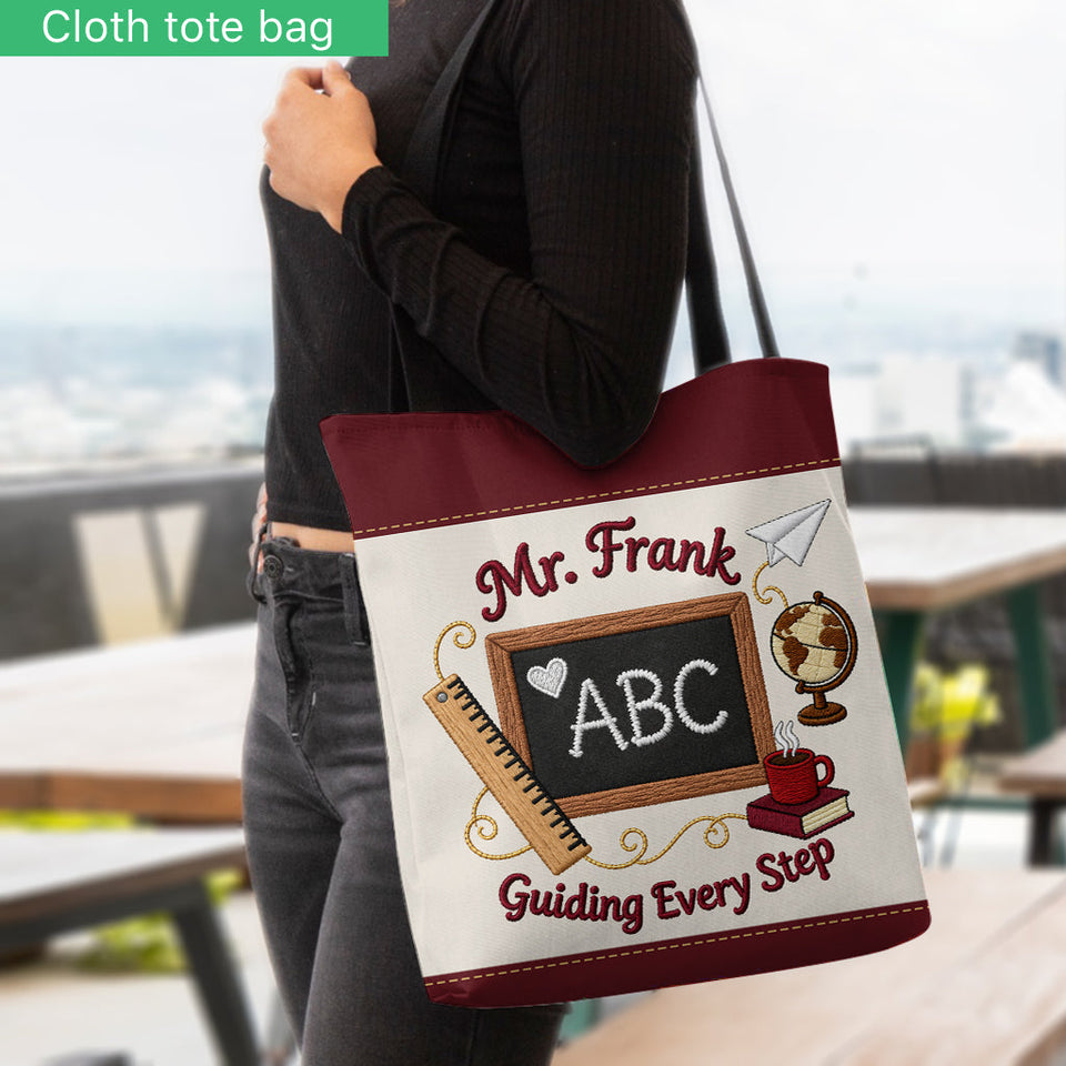 Vintage Teacher - Personalized Teacher Tote Bag