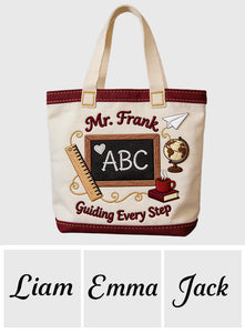 Vintage Teacher - Personalized Teacher Tote Bag