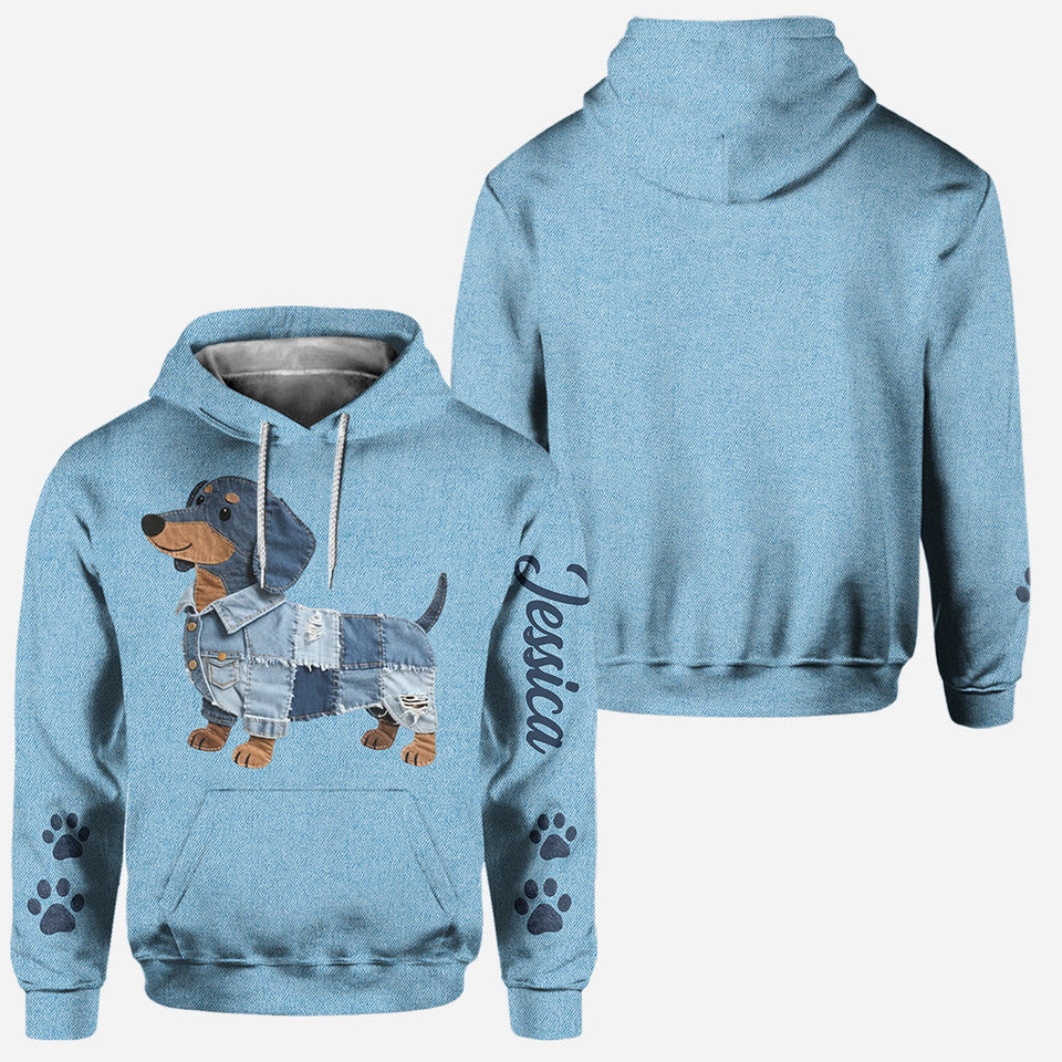 Just A Girl Who Loves Her Dog - Personalized Dog Hoodie and Leggings