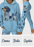 Just A Girl Who Loves Her Dog - Personalized Dog Hoodie and Leggings