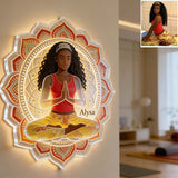 Just Breath - Personalized Yoga LED Light Acrylic Sign