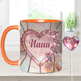 Blessed To Be Called Nana Mama Gigi Grandma - Personalized Grandma Set Accent Mug with Acrylic Stirrers