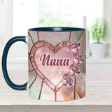 Blessed To Be Called Nana Mama Gigi Grandma - Personalized Grandma Set Accent Mug with Acrylic Stirrers