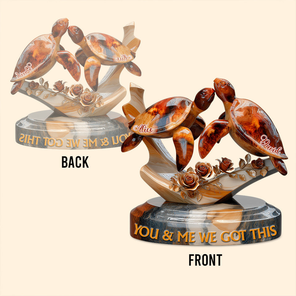 You & Me We Got This - Personalized Couple Custom Shaped Acrylic Plaque