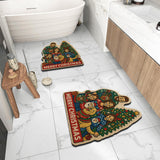 Any Photo To Rug Merry Christmas - Personalized Family Non-Slip Tufted Rug