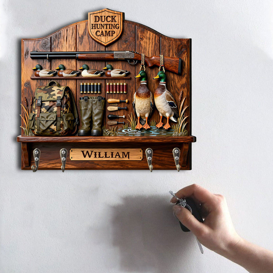 Love Hunting - Personalized Hunting Custom Shaped Hanging Rack