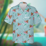 Funny Bigfoot Fishing Shirt - Personalized Fishing Hawaiian Shirt