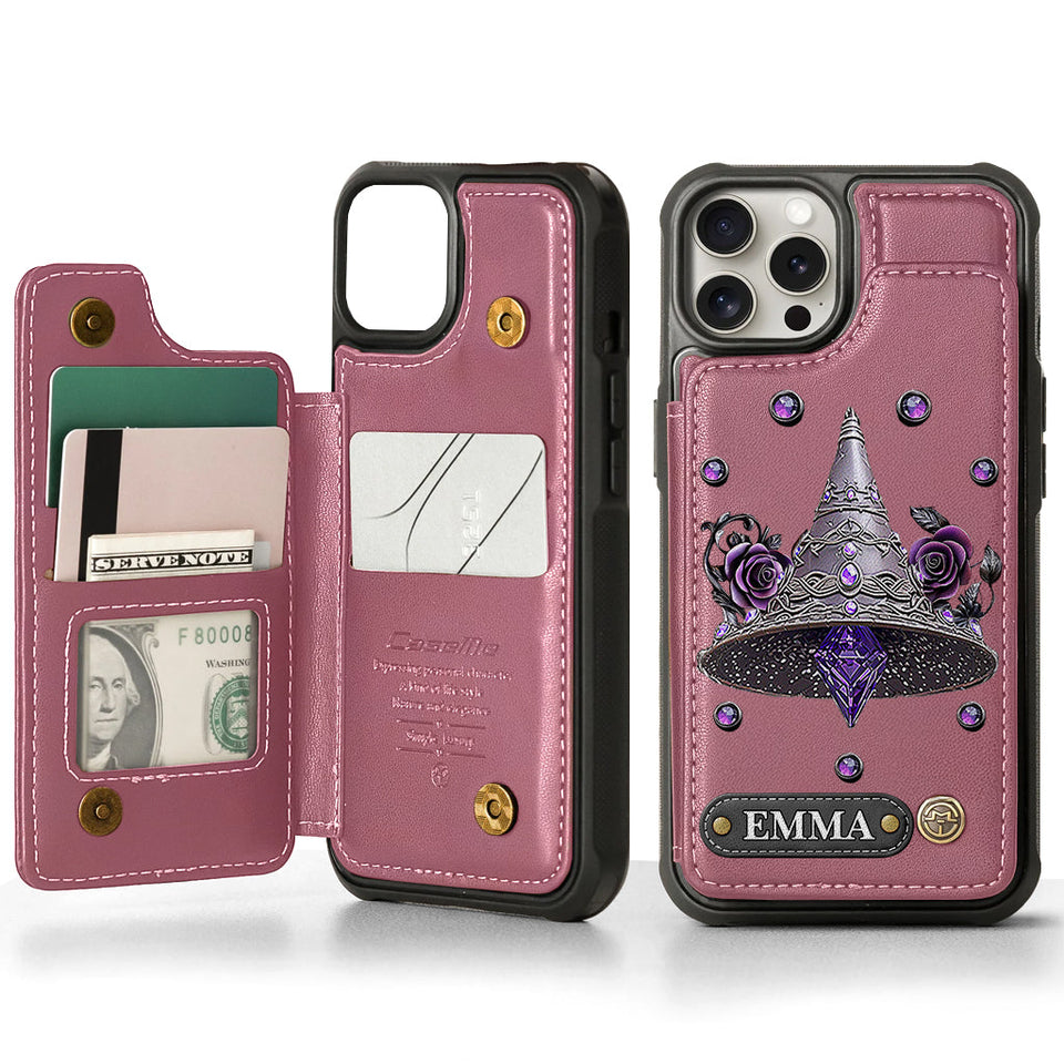 Beautiful Witch Hat - Personalized Witch Wallet Phone Case