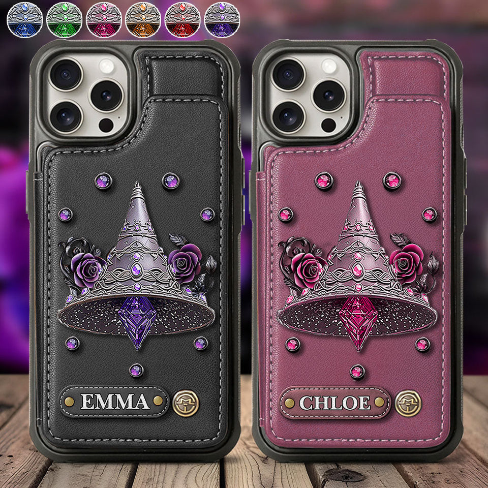 Beautiful Witch Hat - Personalized Witch Wallet Phone Case