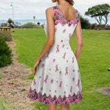 Breast Cancer Awareness - Personalized Breast Cancer Awareness Sleeveless Dress