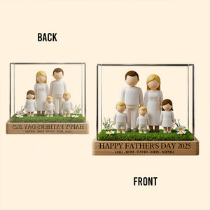 Happy Father's Day 2025 - Personalized Family Custom Shaped Acrylic Plaque