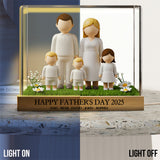 Happy Father's Day 2025 - Personalized Family Shaped Led Night Light