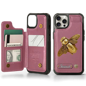 Love Garden, Beautiful Dragonfly, Butterfly, Bee, Hummingbird,... - Personalized Gardening Wallet Phone Case
