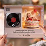 Having Me As Your Girlfriend Is Enough Of A Gift - Personalized Spicy Couple Custom Shape Music Magnet
