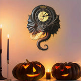 Dark Magical Dragon - Personalized Dragon LED Light Wall Clock