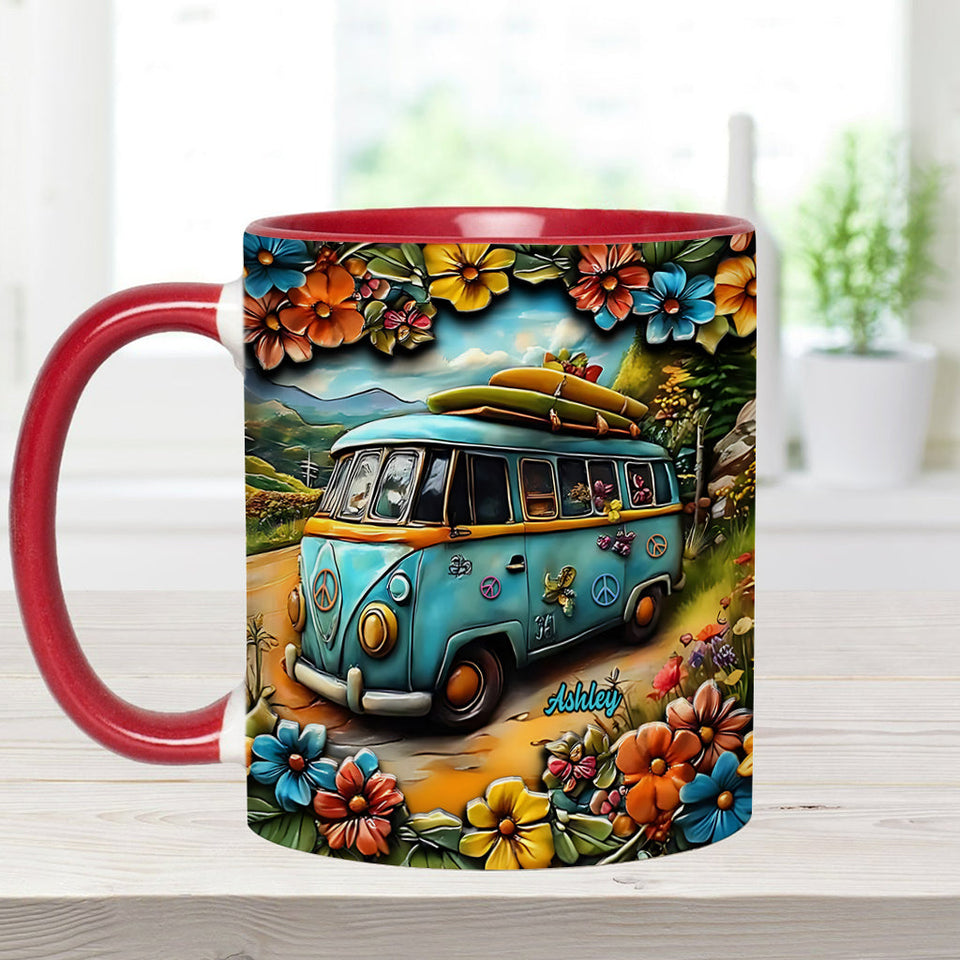 Hippie Van - Personalized Hippie Accent Mug