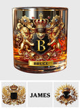 Lion/ Eagle/ Horse Coat Of Arms - Personalized Whisky Whiskey Glass